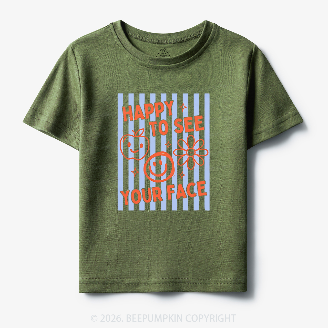 Happy To See Your Face Retro Stripe Toddler&Kid's Tees