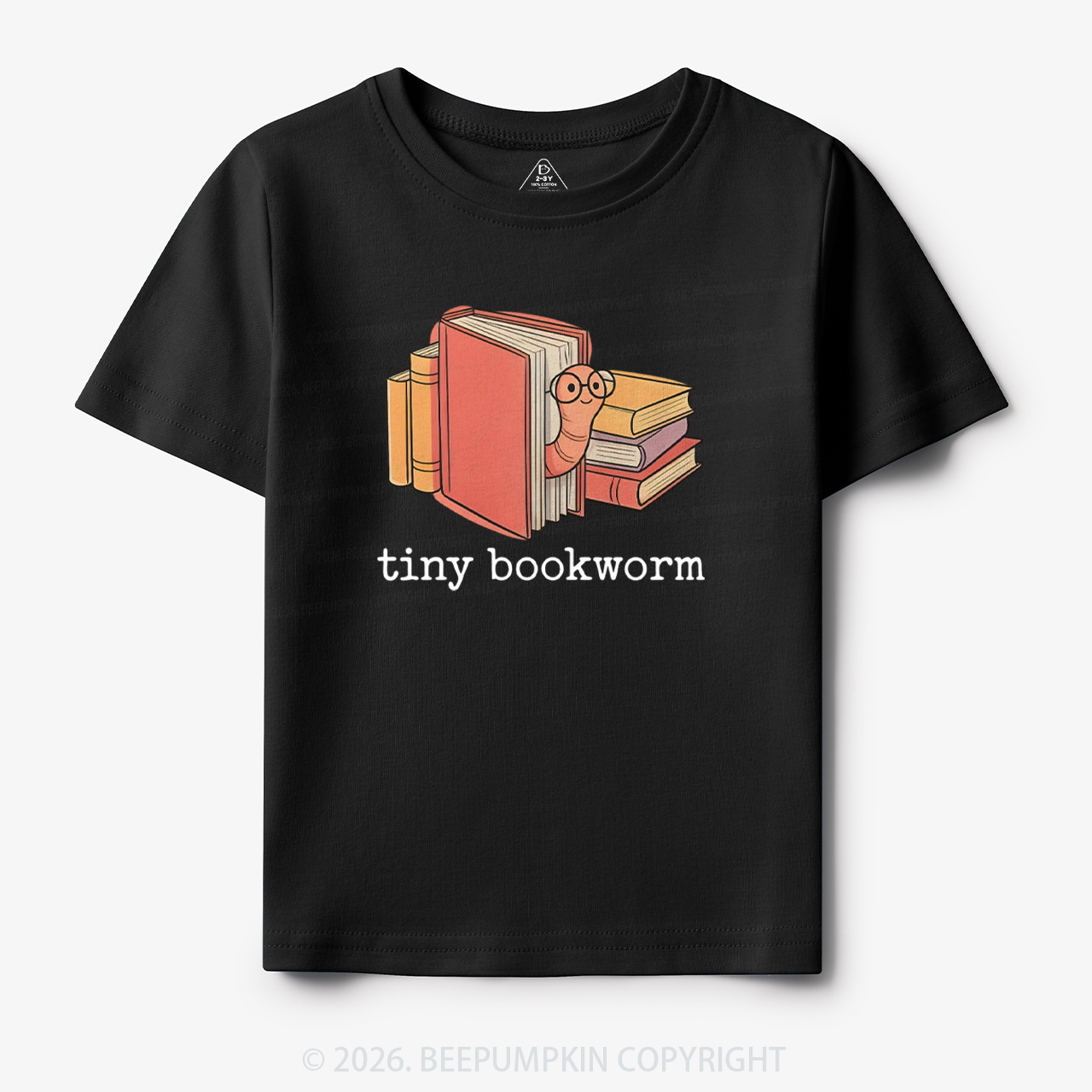 Tiny Bookworm Cute Book Lover Toddler&Kid's Tees