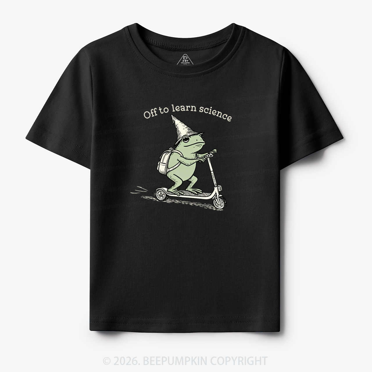 Personalized Funny Frog Off to Learn Class Toddler&Kid's Tees