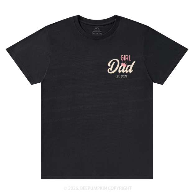 Personalized Girl Dad Fathers Day T-Shirts
