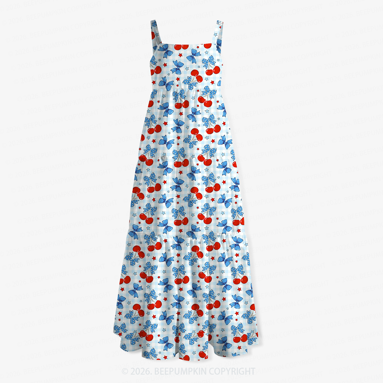 Stars, Cherries & Blooms Independence Day Women’s Voile Cami Dress