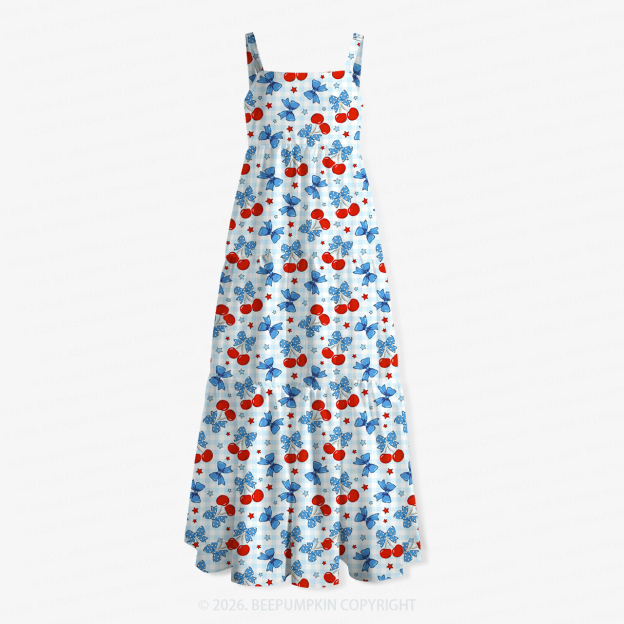 Stars, Cherries & Blooms Independence Day Women’s Voile Cami Dress