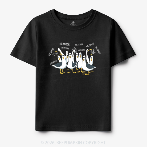 Personalized Teacher Name Seagulls Funny Toddler&Kid's Tees