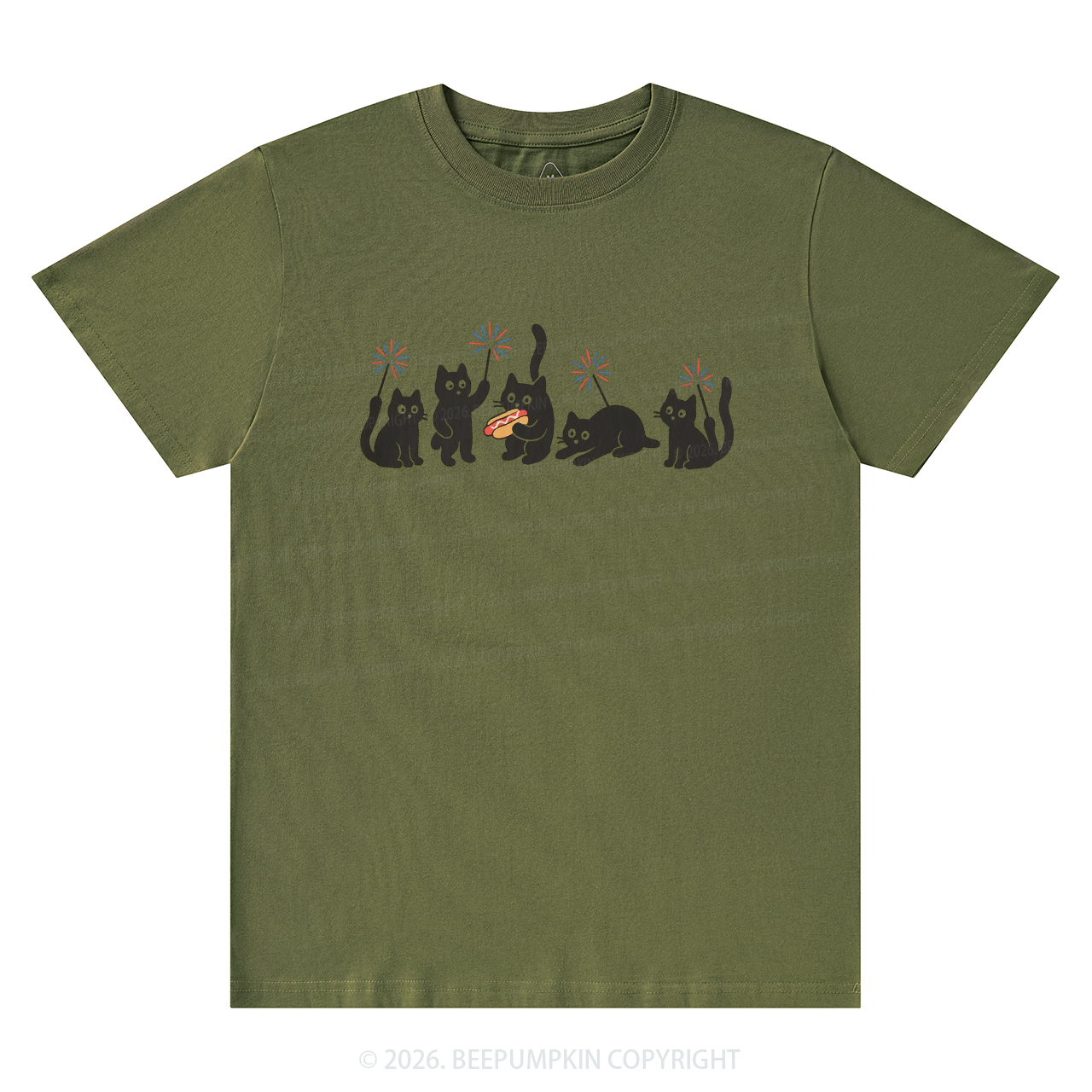 4th of July Funny Black Cats T-Shirts