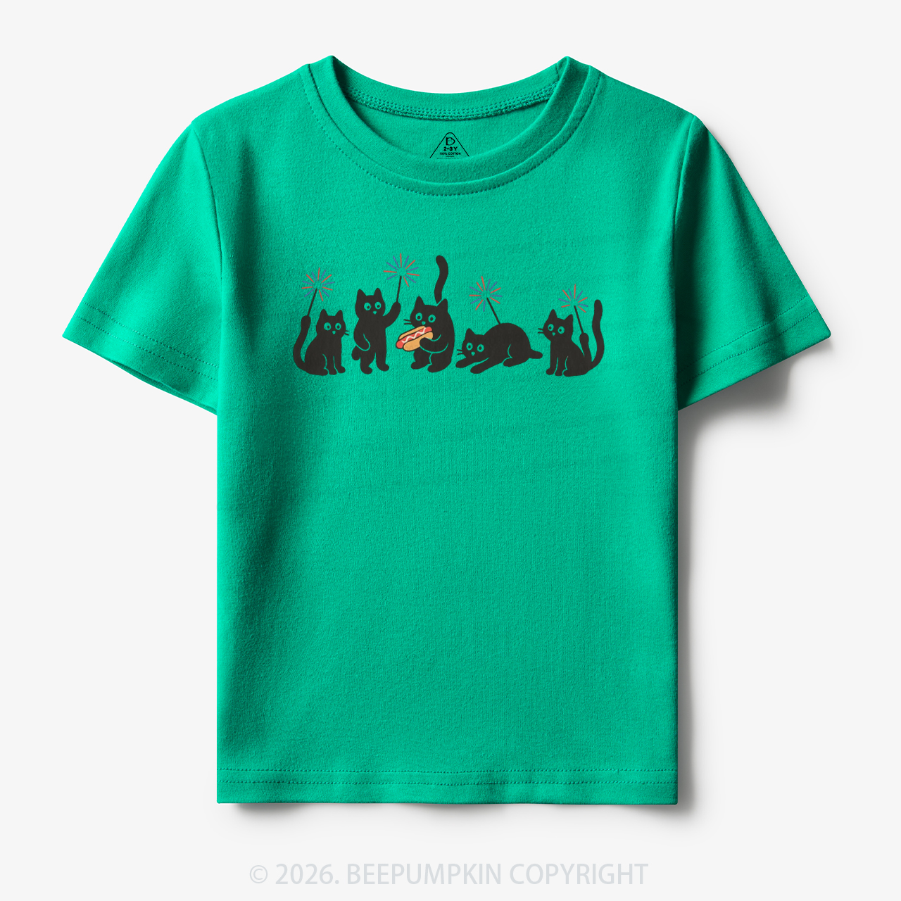 4th of July Funny Black Cats Toddler&Kid's Tees