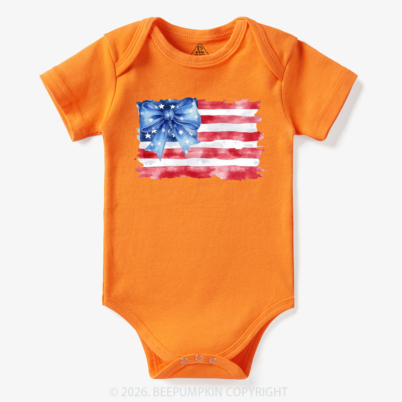 4th of July American Flag Bodysuit
