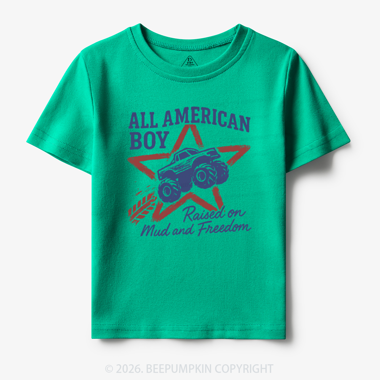 All American Boy Raised on Mud and Freedom Toddler&Kid's Tees