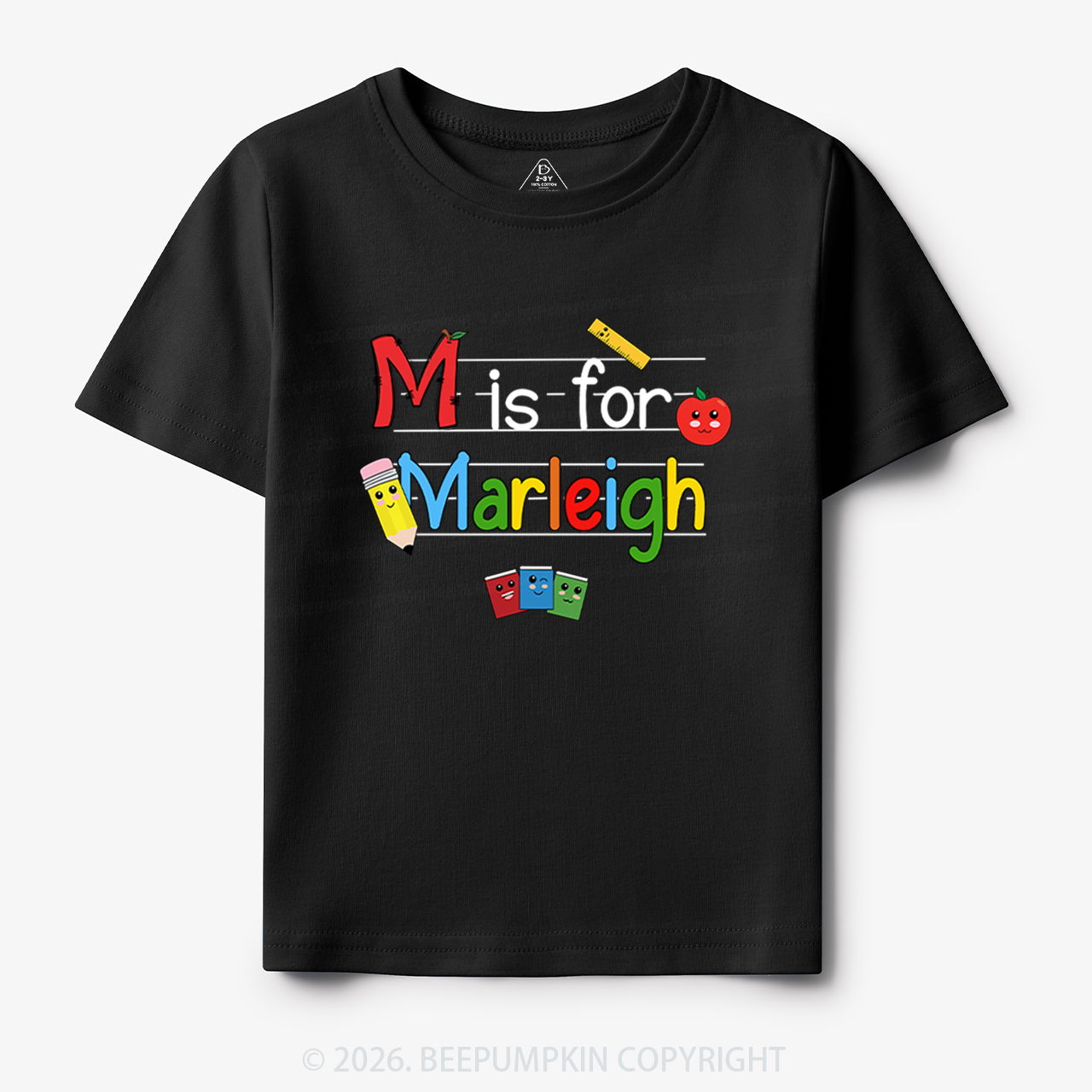 Personalized Kids Name Toddler&Kid's Tees Beepumpkin