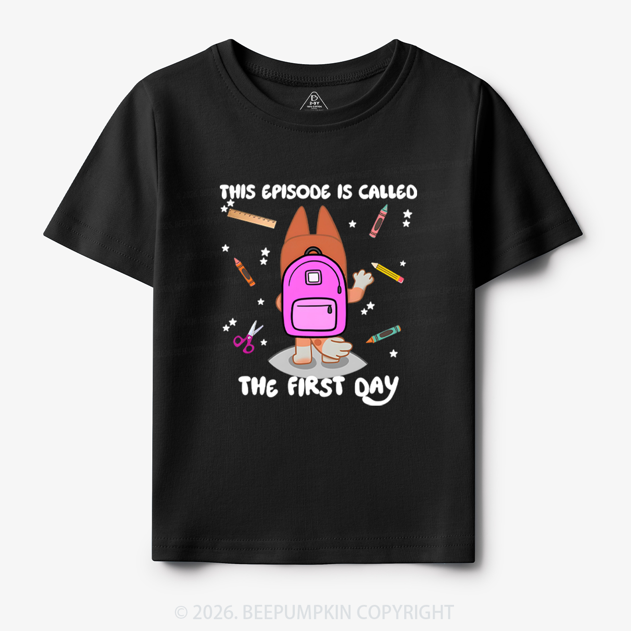 Personalized Back To School Dog Toddler&Kids Tees