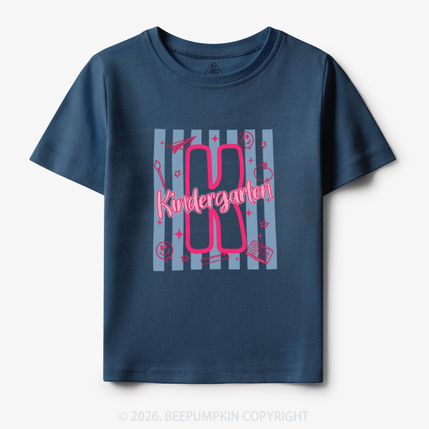 Preppy Stripes Kindergarten Back to School Toddler&Kid's Tees