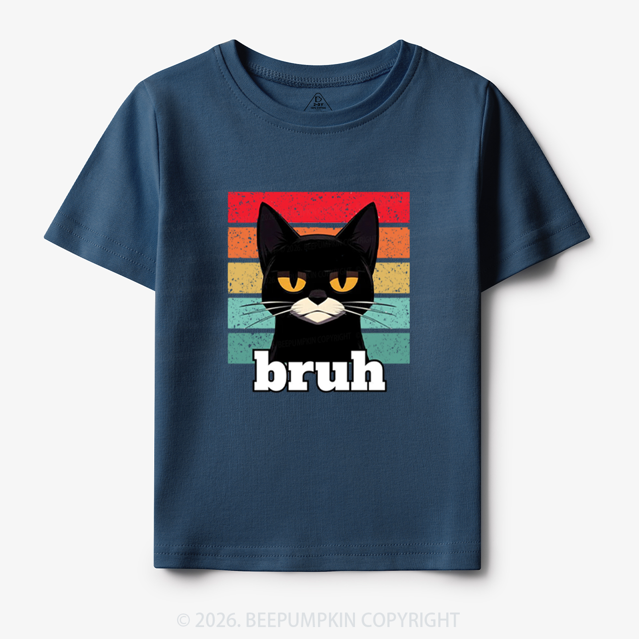Bruh Cat Funny Back to School Toddler&Kid's Tees