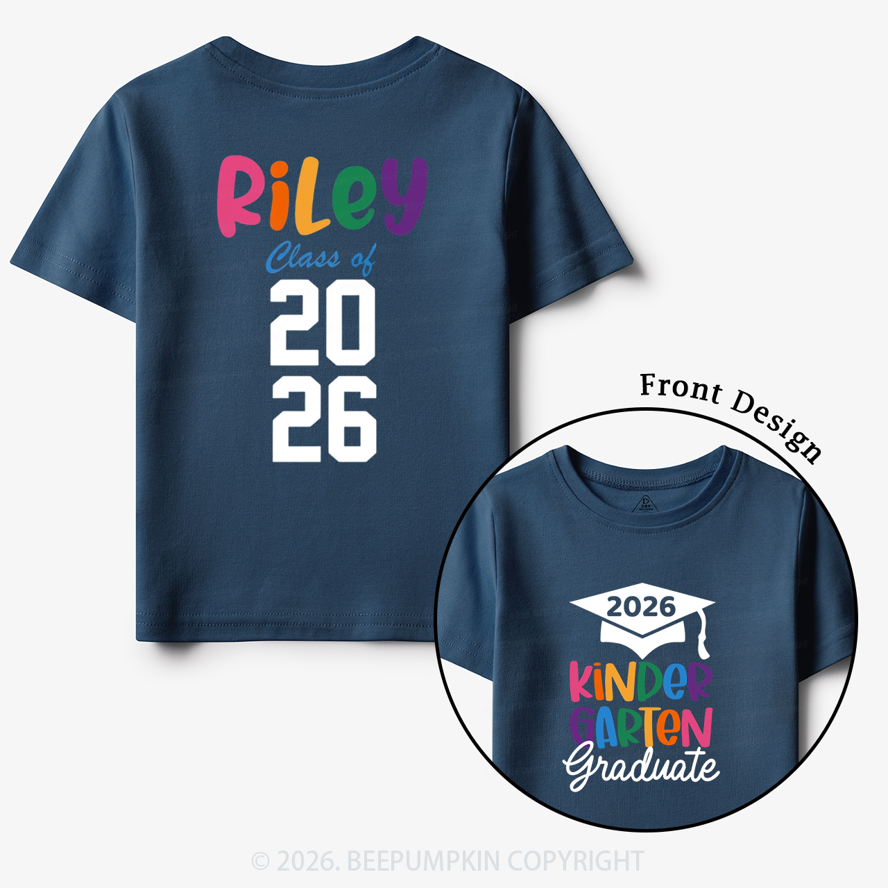 Personalized Kindergarten Graduate 2026 Toddler&Kid's Tees