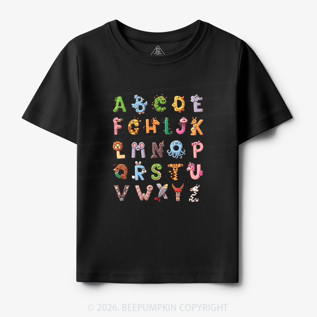 Cute Animals Alphabet Toddler&Kid's Tees
