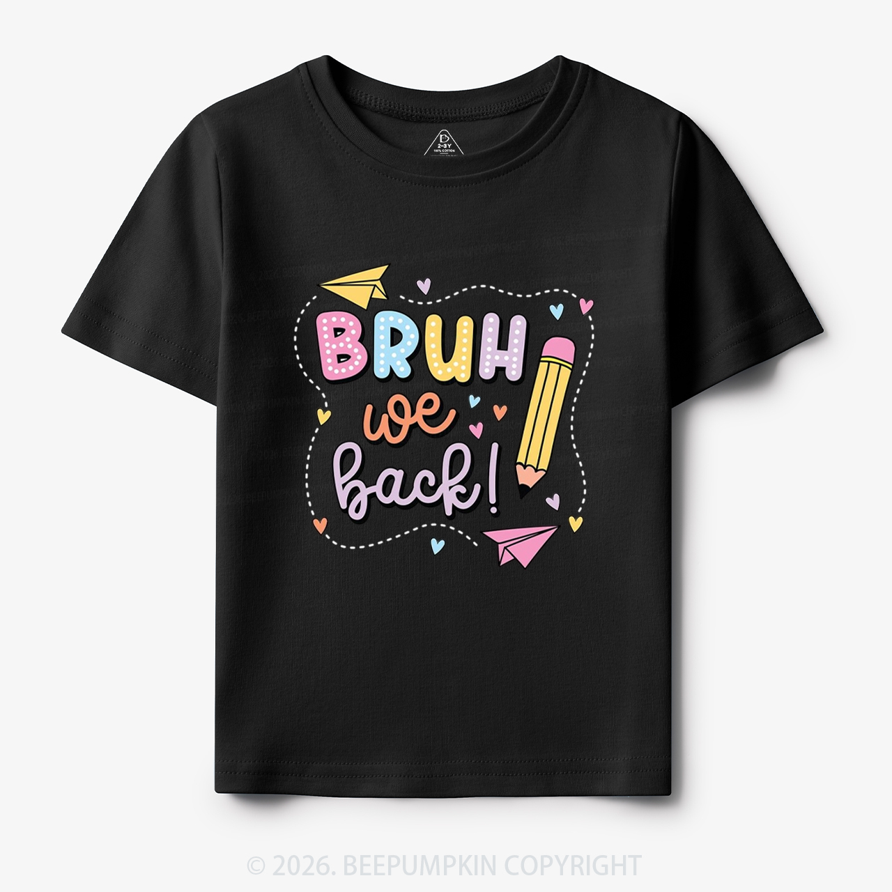 Bruh We Back Pastel Back to School Toddler&Kid's Tees