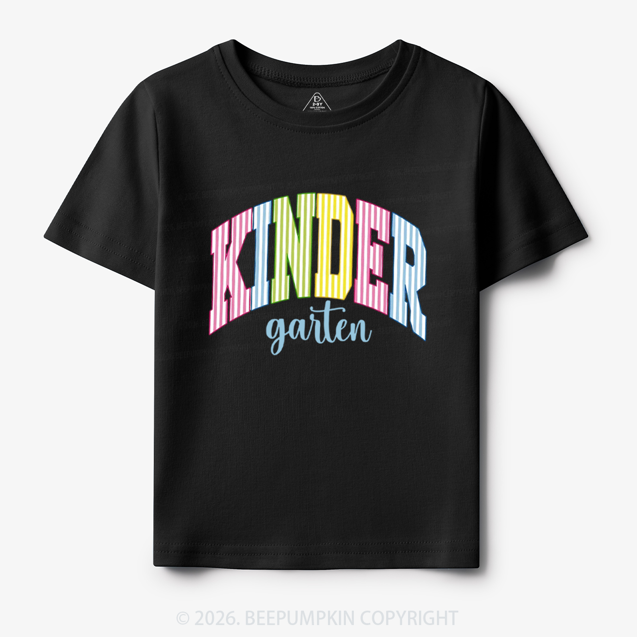 Colors Kindergarten Stripes Back to School Toddler&Kid's Tees