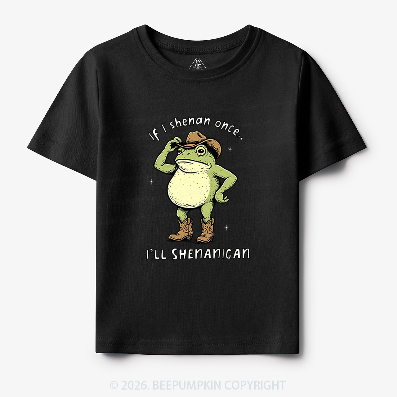Funny Frog If I Shenan Once I'll Shenanigan Toddler&Kid's Tees