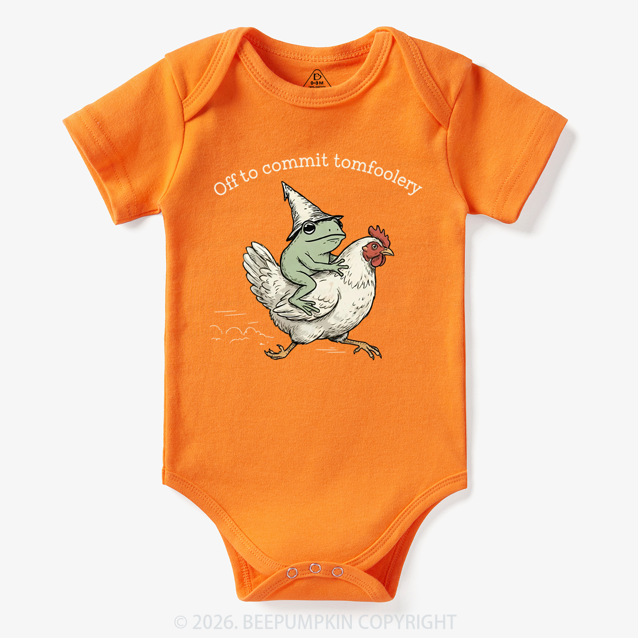 Frog Riding Chicken Off to Commit Tomfoolery Bodysuit
