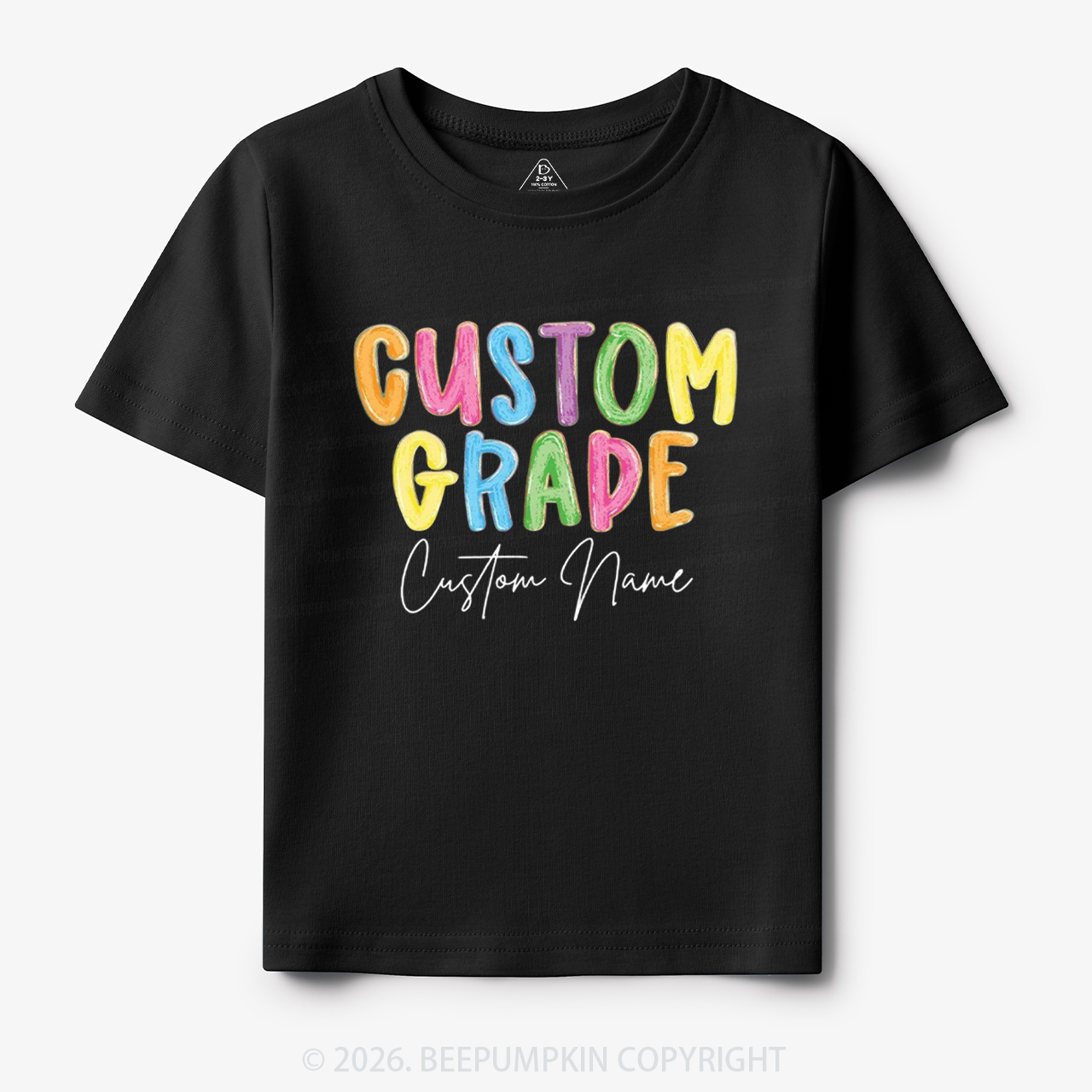 Personalized Colorful Grade Back To School Toddler&Kid's Tees