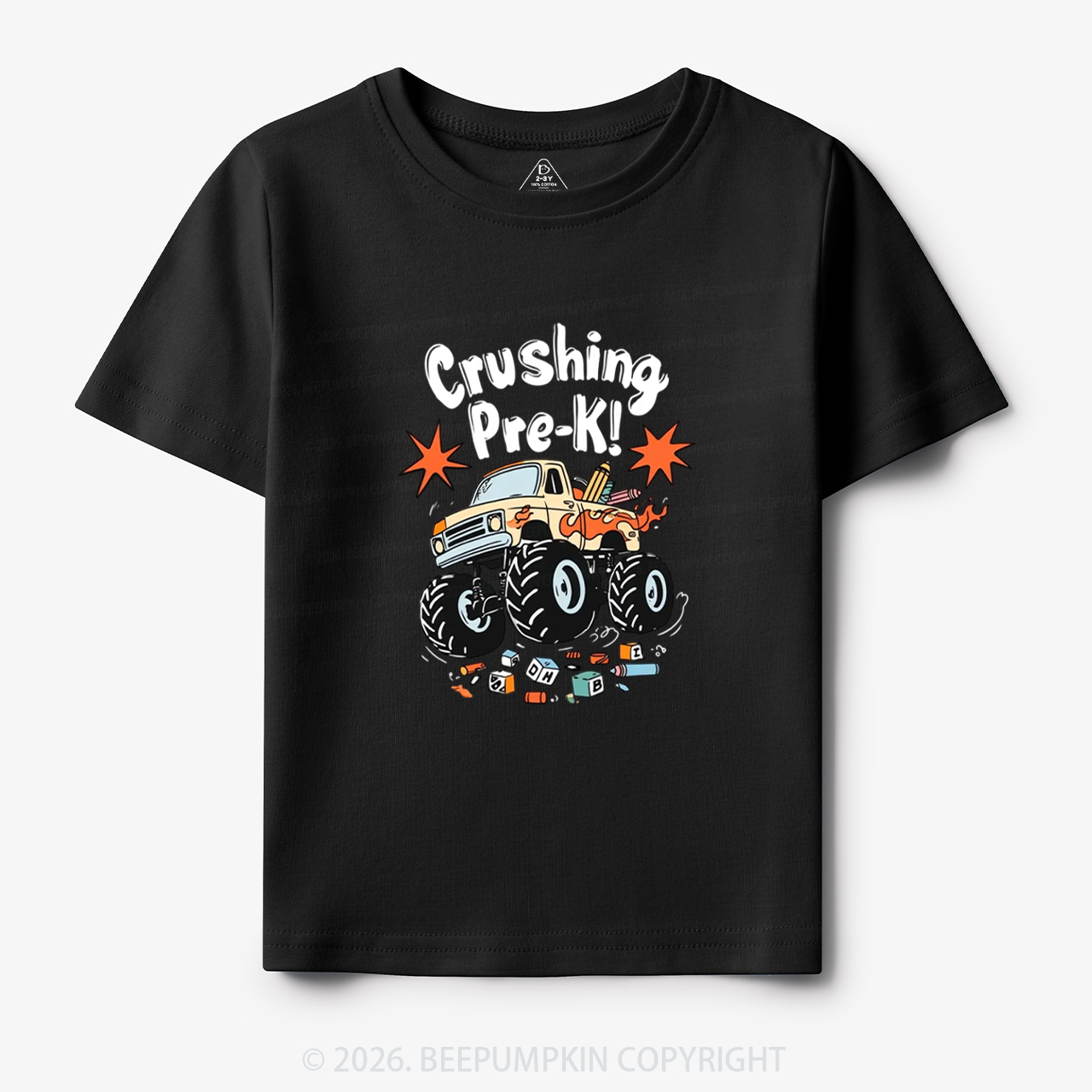 Crushing PreK Monster Truck Toddler&Kid's Tees