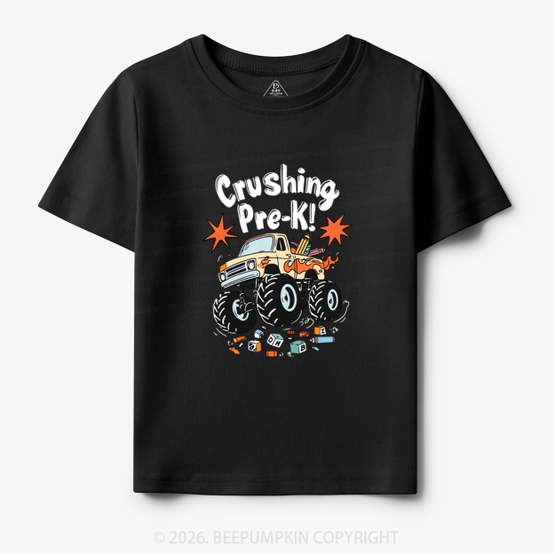 Crushing PreK Monster Truck Toddler&Kid's Tees