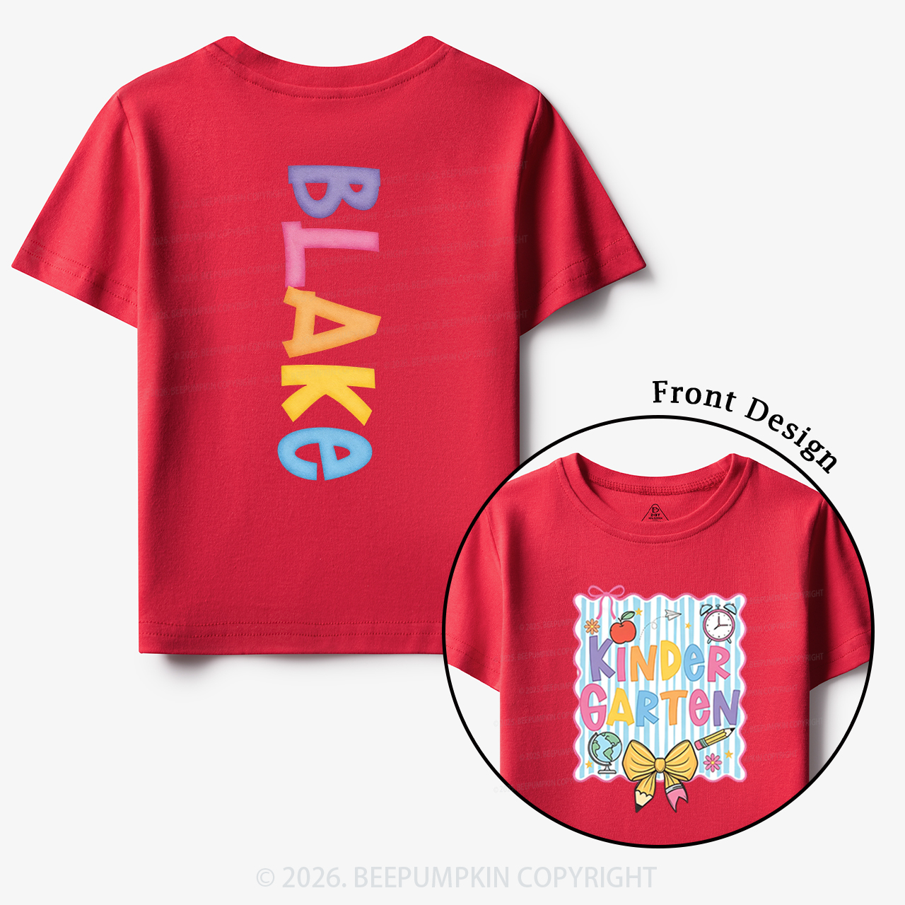 Personalized Cute Preschool to Fifth Grade Toddler&Kid's Tees