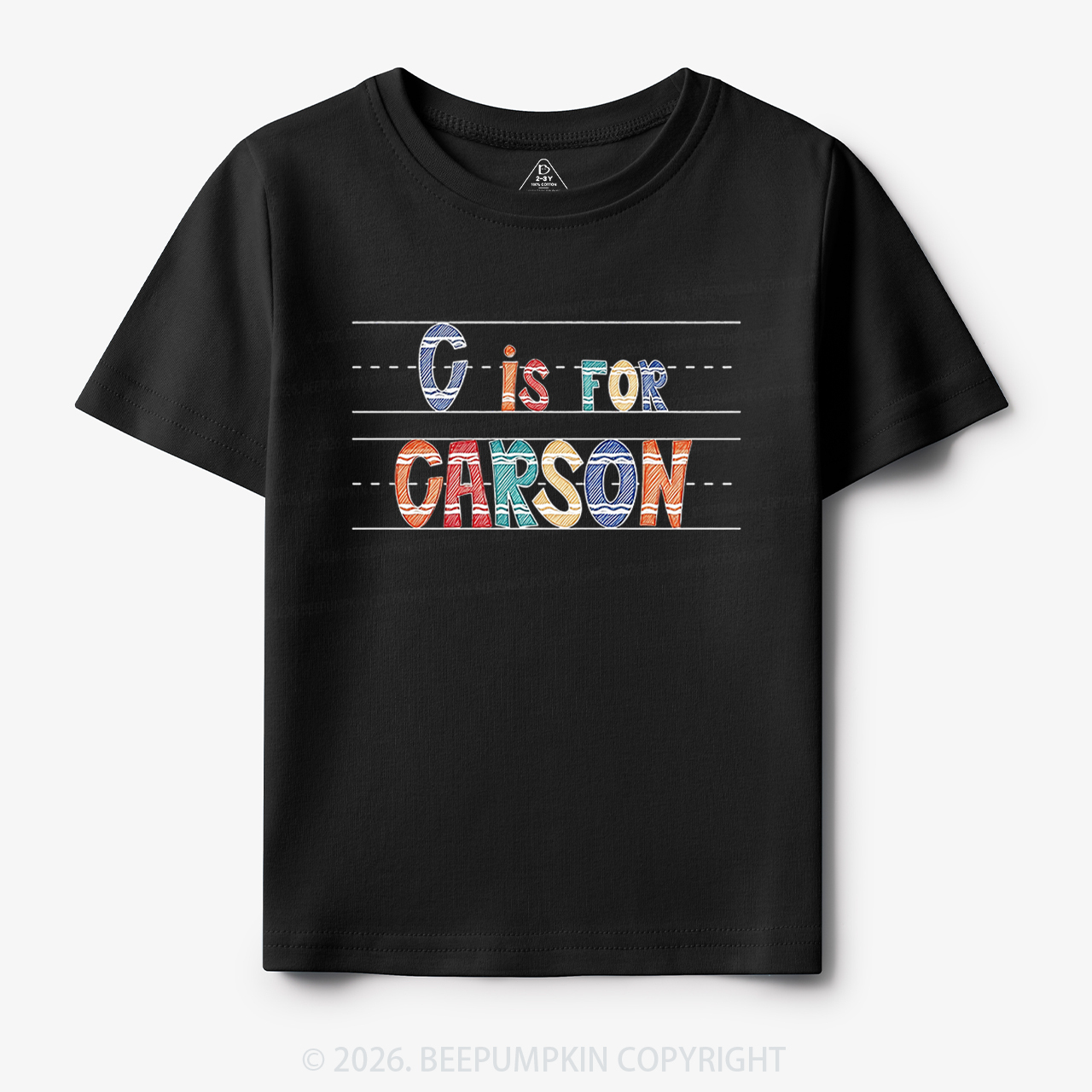 Personalized Crayon Letter Is For Name Toddler&Kid's Tees