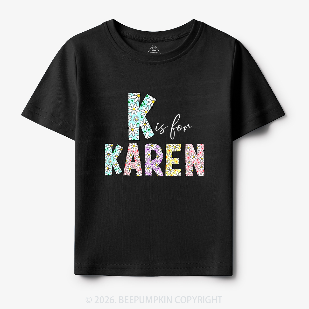 Personalized Daisy Letters Name Toddler&Kid's Tees