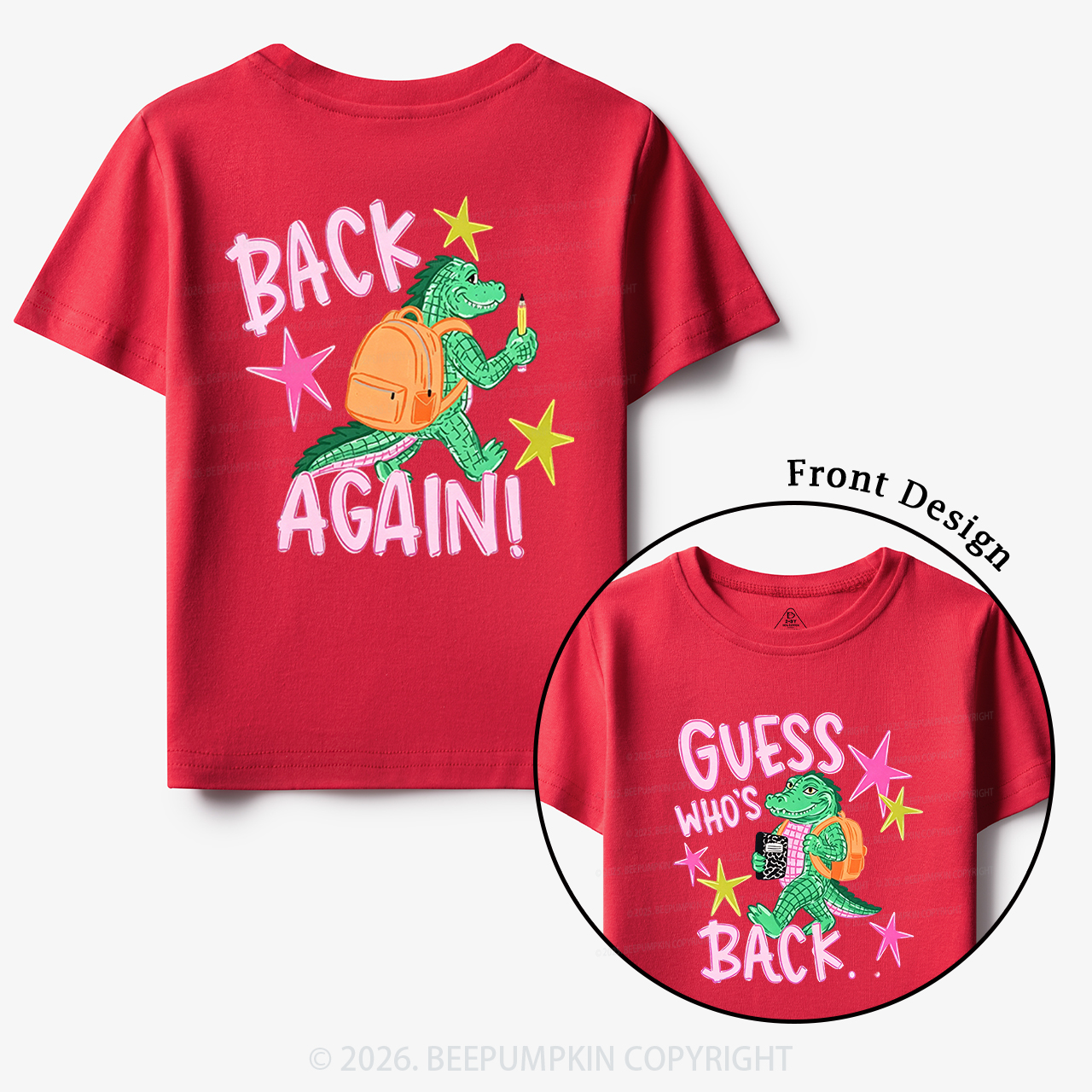 Guess Who's Back Funny Gator Back To School Toddler&Kid's Tees