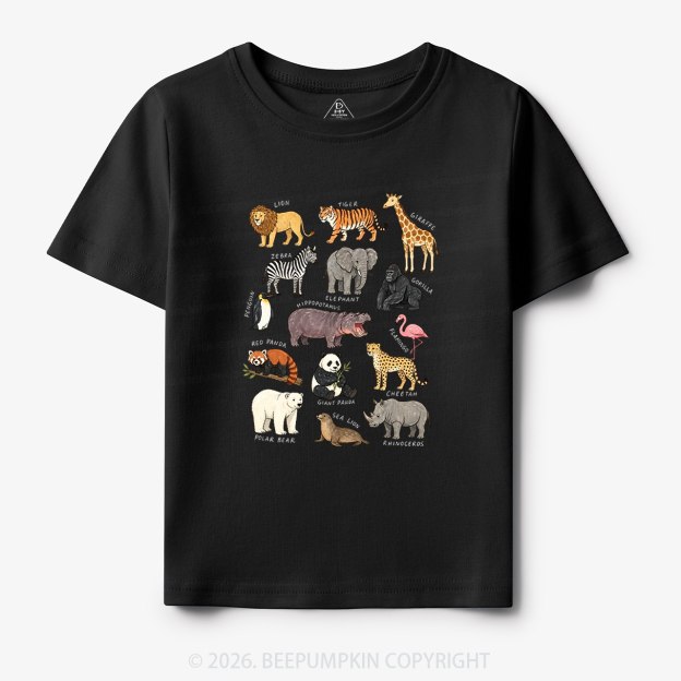 Zoo Animals Toddler&Kid's Tees