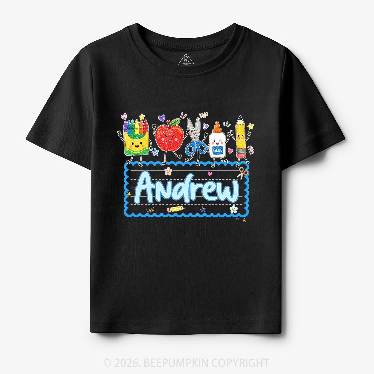 Personalized Back to School Doodle Name Toddler&Kid's Tees