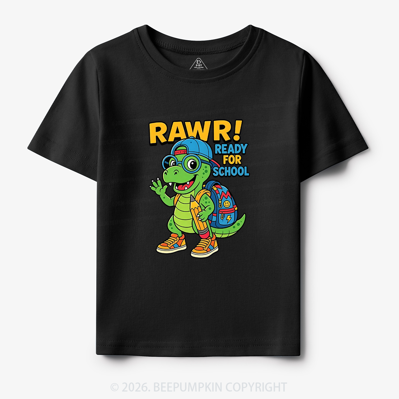 Rawr Ready for School Cute Dinosaur Toddler&Kid's Tees