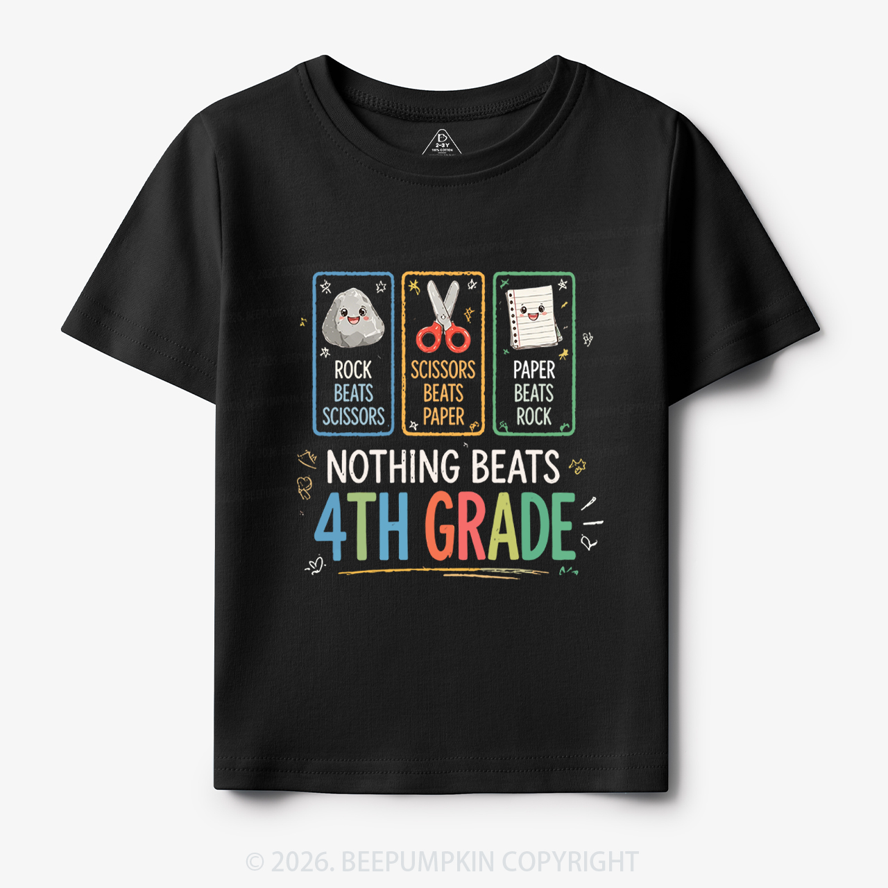 Personalized Rock Paper Scissors Back To School Toddler&Kid's Tees