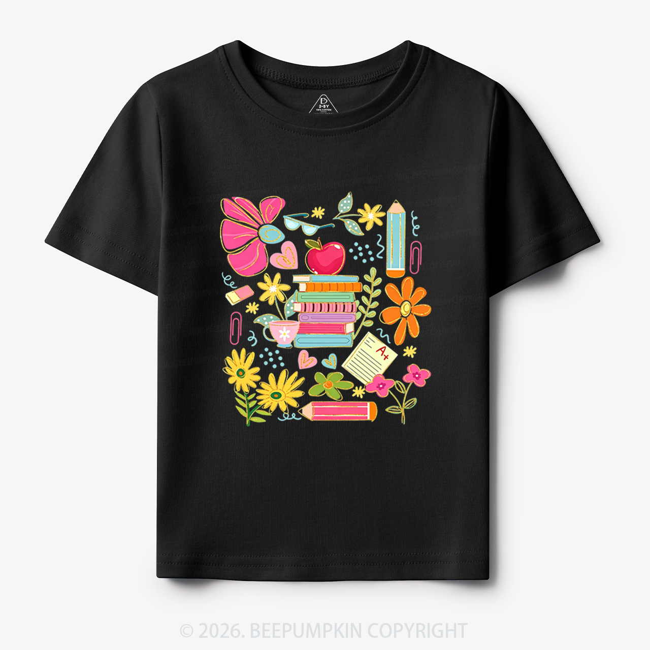 Cute Books Botanical Back to School Toddler&Kid's Tees