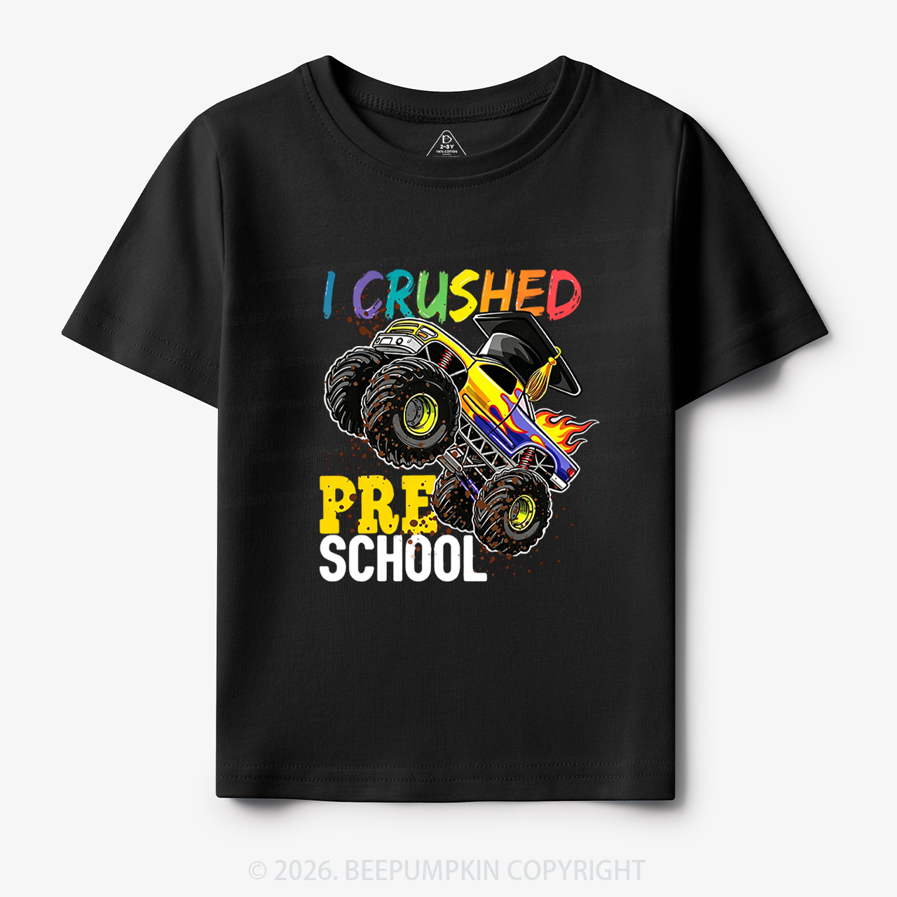 I Crushed Preschool Monster Truck Toddler&Kid's Tees