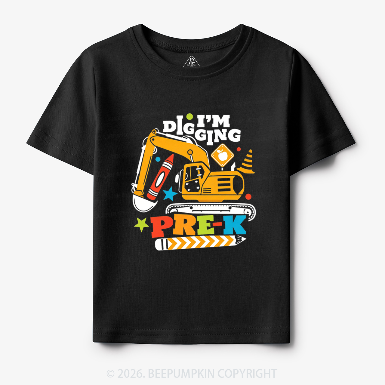 Excavator I'm Digging Pre-K Toddler&Kid's Tees