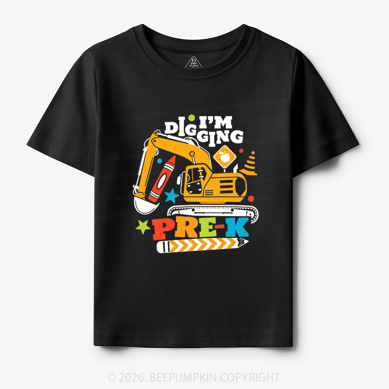 Excavator I'm Digging Pre-K Toddler&Kid's Tees