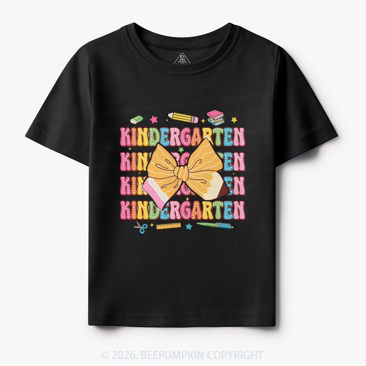 Kindergarten Pencil Coquette Bow Back To School Toddler&Kid's Tees