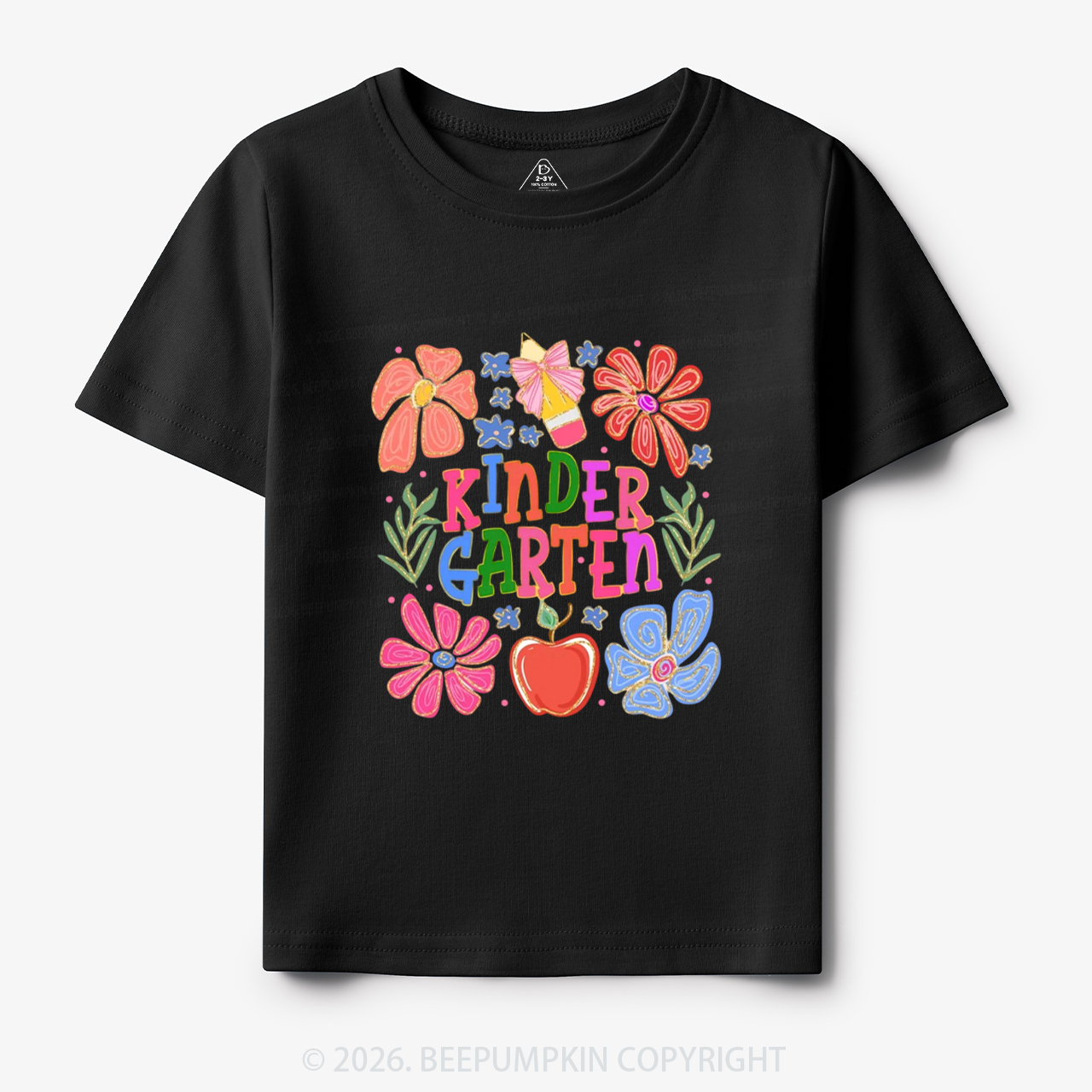 Personalized Kindergarten Colorful Floral Toddler&Kid's Tees