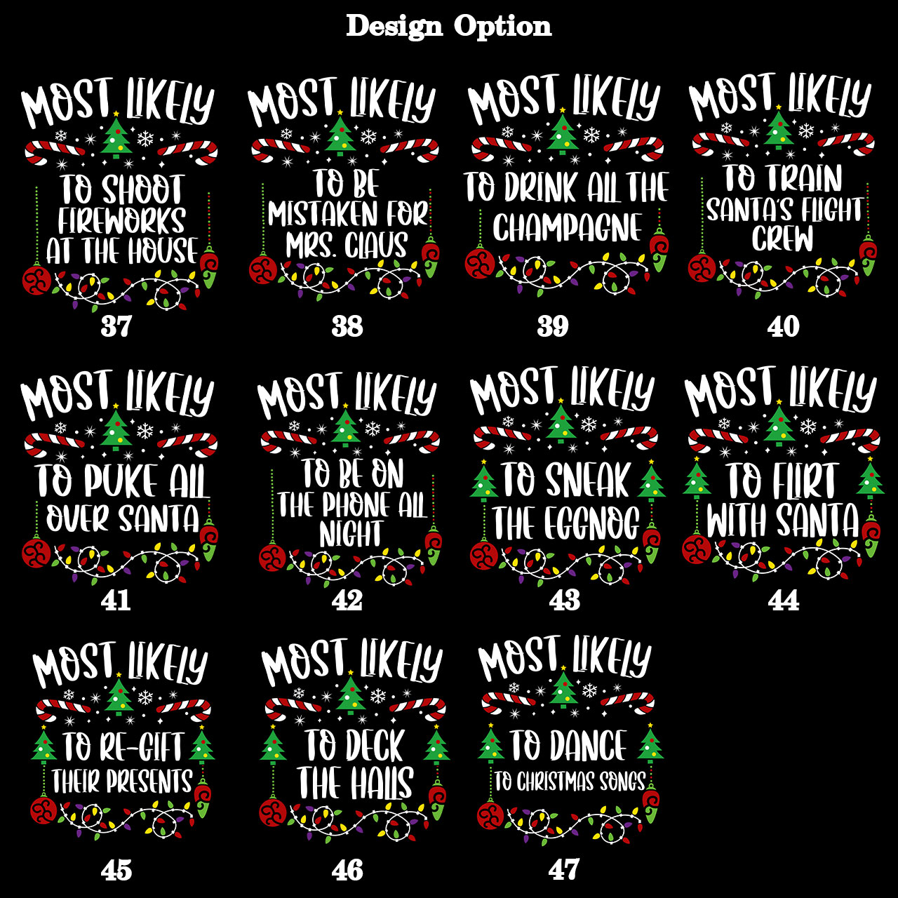 47 Quotes Funny Most Likely To Christmas Family Matching Shirts