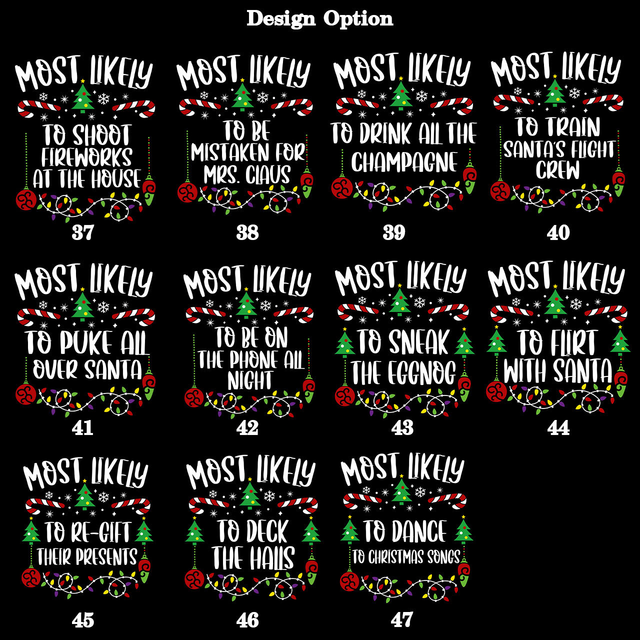 47 Quotes Funny Most Likely To Christmas Family Matching Shirts