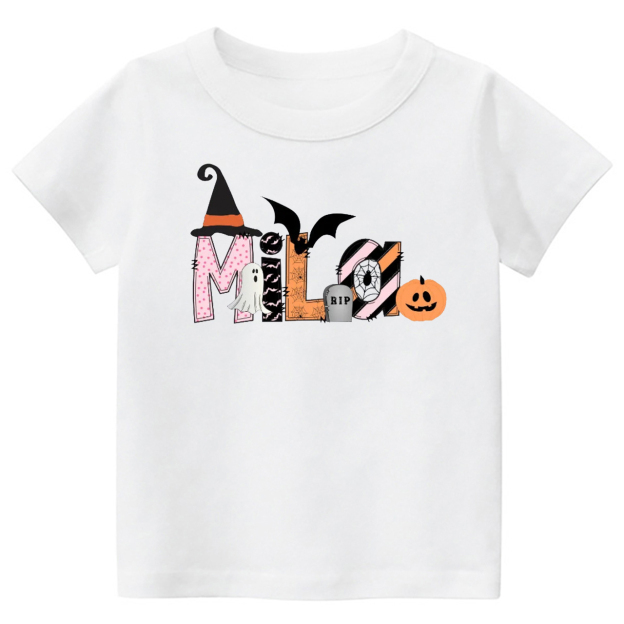 Personalized Halloween Name Kids Shirt 