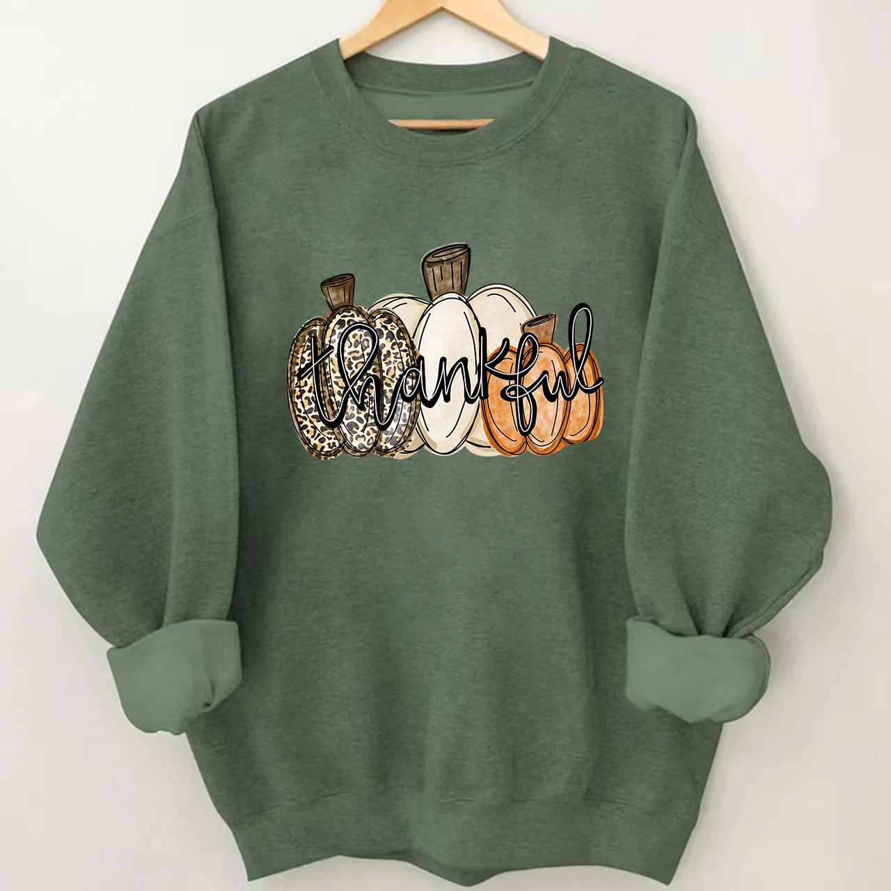 Leopard Pumpkin Fall Sweatshirts For Her
