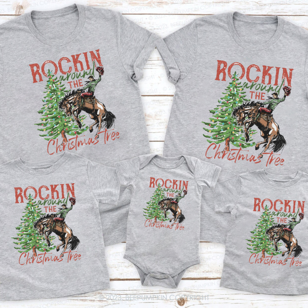 Rocking Around The Christmas Tree Family Matching Shirts