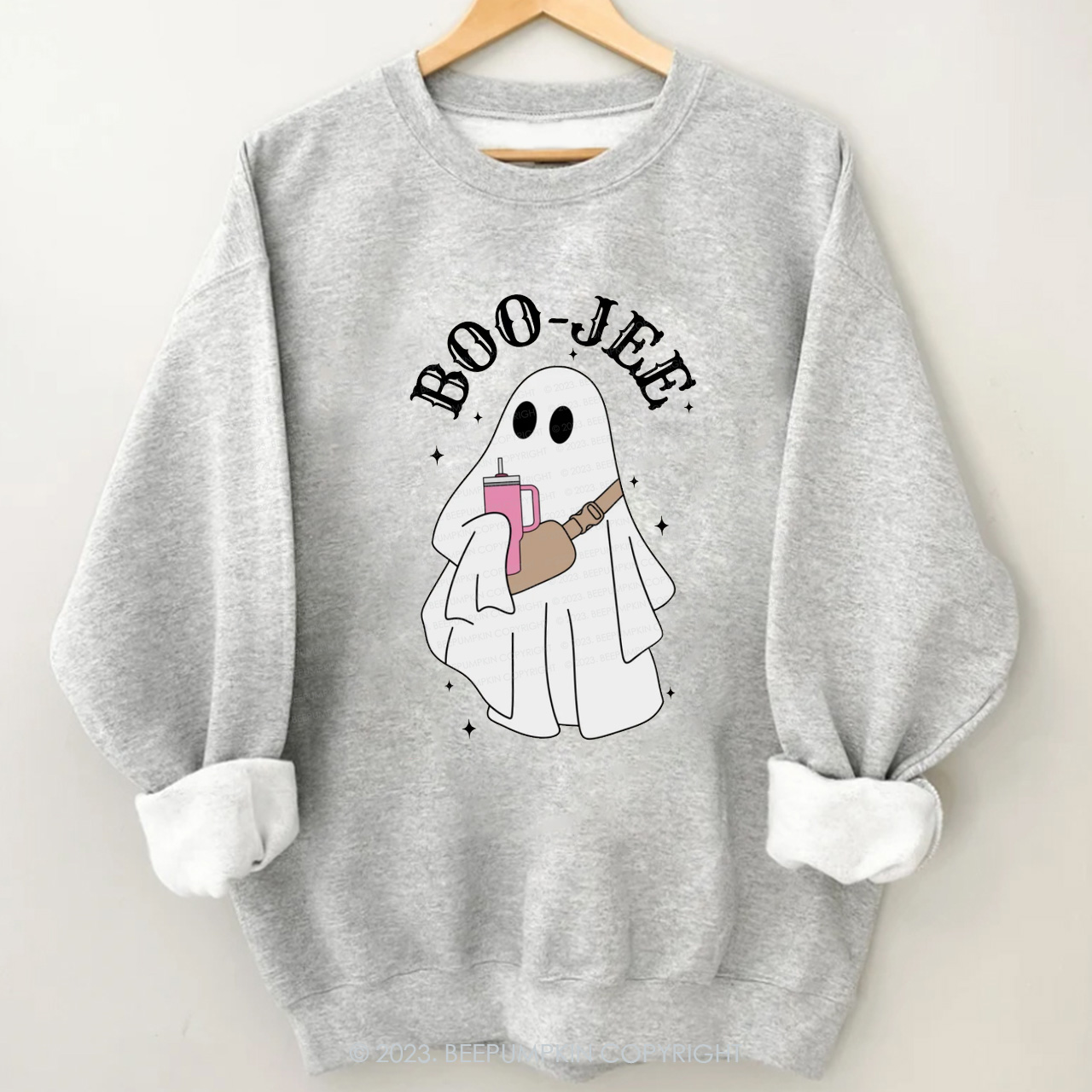 Boo Jee Halloween Ghost Sweatshirt Beepumpkin