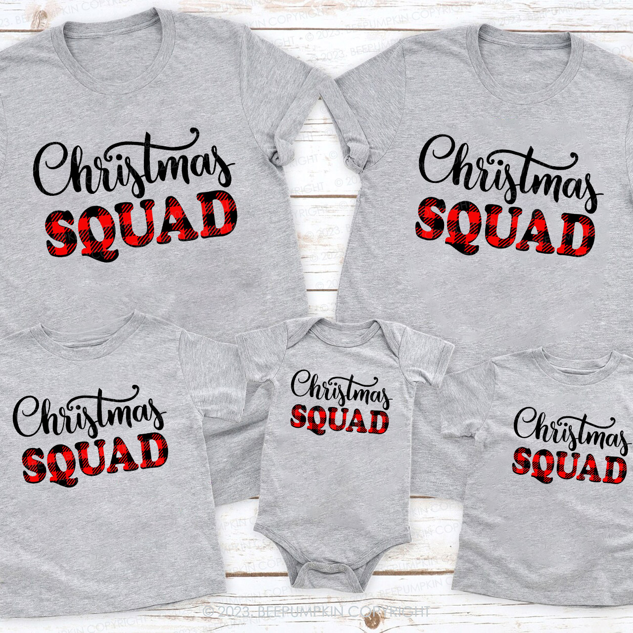 Christmas Squad Family Matching Shirts Beepumpkin