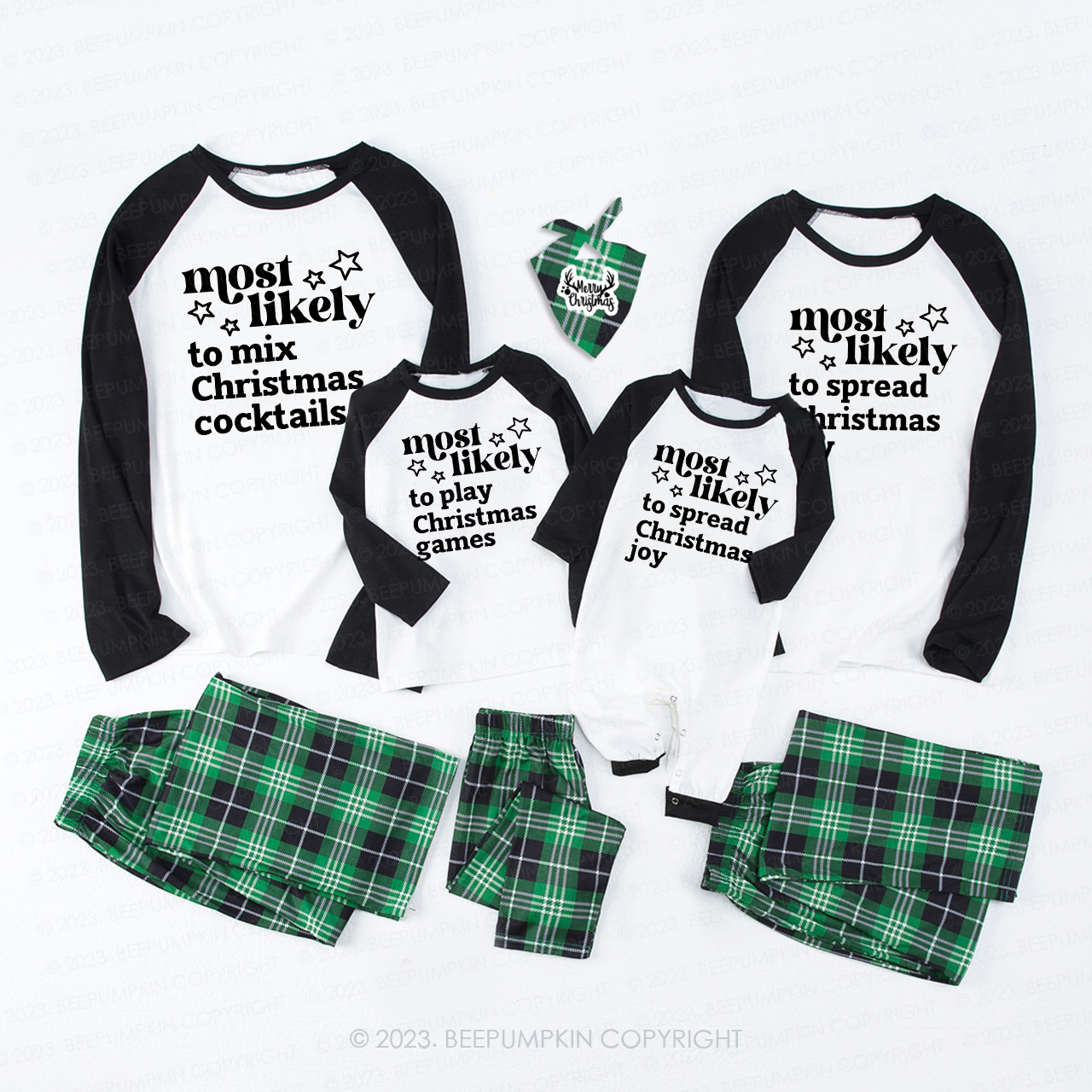 Family Matching Christmas Pajamas - Most Likely To Pajamas Beepumpkin