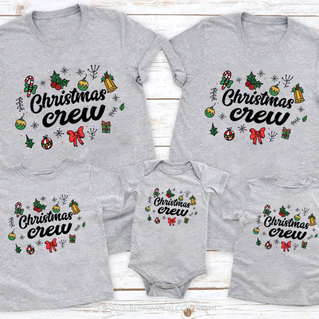 Christmas Crew Holiday Matching Shirts Beepumpkin