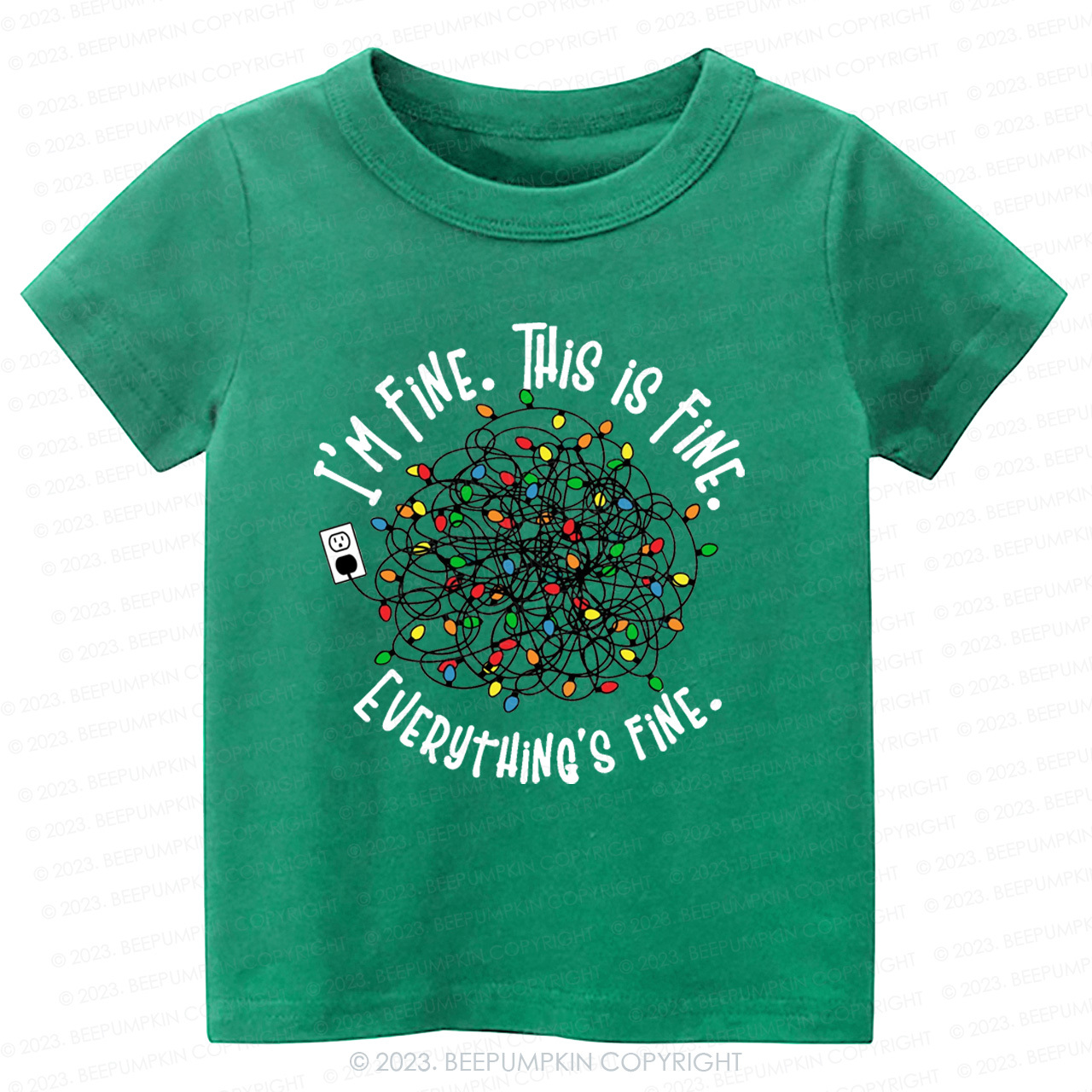 Holiday Christmas Lights Tees For Kids Beepumpkin