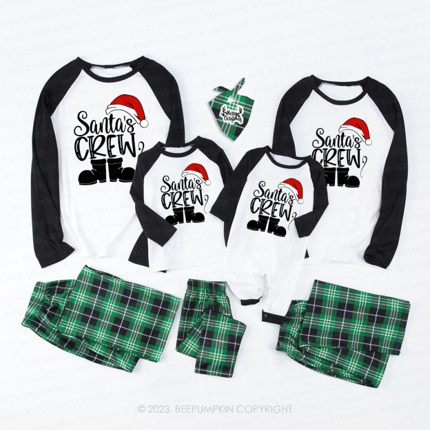 Santa's Crew Christmas Crew Family Matching Pajamas Beepumpkin