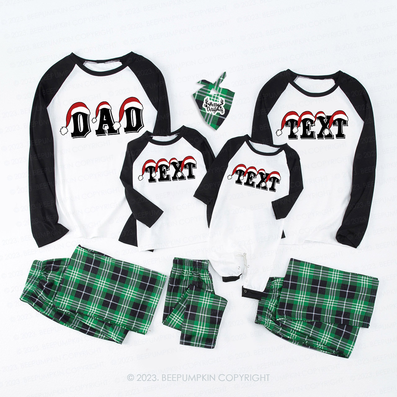 Matching Christmas Family Pajamas - Personalized Name Beepumpkin